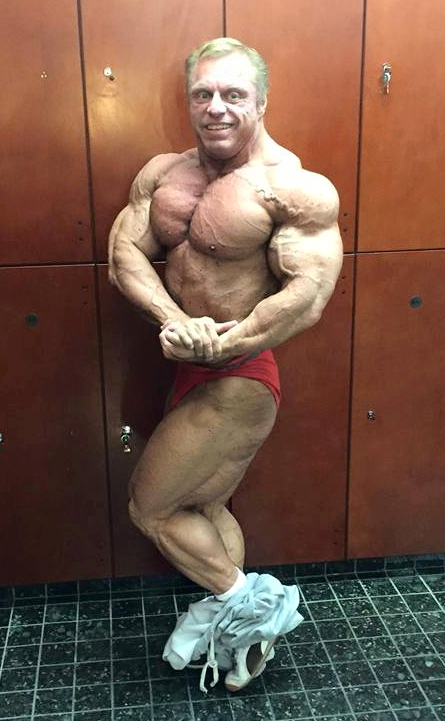 john medows side pose post workout