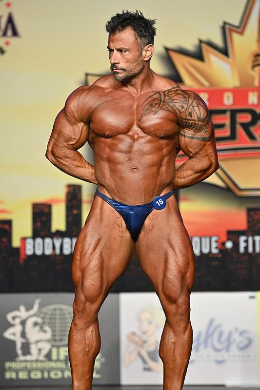 bodybuilder on fitness stage